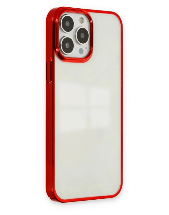 Newface iPhone 13 Pro Max Kılıf Element Silikon - Kırmızı