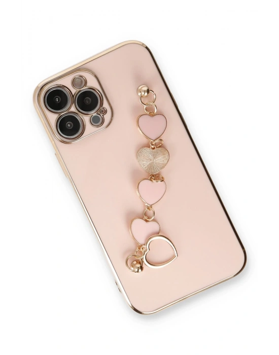 Newface iPhone 13 Pro Max Kılıf Esila Silikon - Pudra