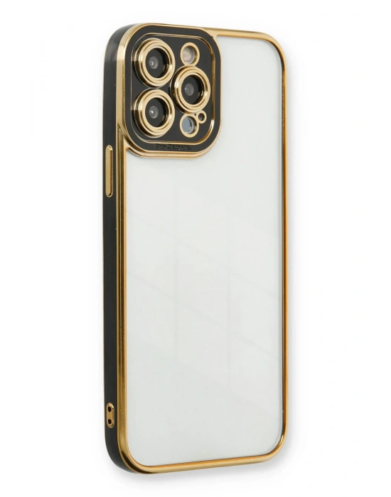 Newface iPhone 13 Pro Max Kılıf Liva Lens Silikon - Siyah