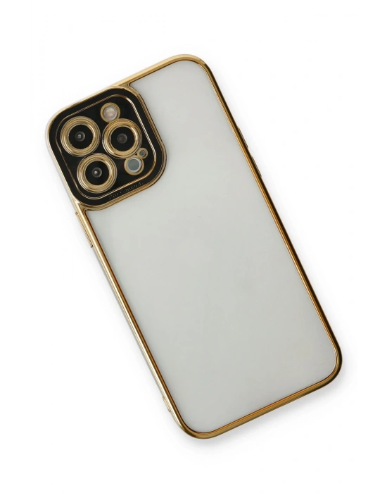 Newface iPhone 13 Pro Max Kılıf Liva Lens Silikon - Siyah