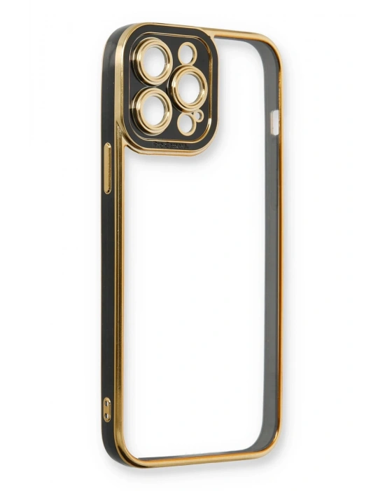 Newface iPhone 13 Pro Max Kılıf Liva Lens Silikon - Siyah