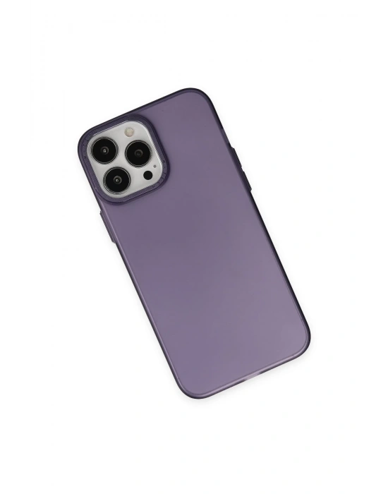 Newface iPhone 13 Pro Max Kılıf Modos Metal Kapak - Derin Mor