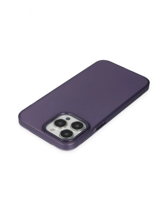 Newface iPhone 13 Pro Max Kılıf Modos Metal Kapak - Derin Mor