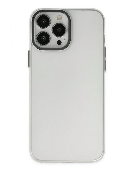 Newface iPhone 13 Pro Max Kılıf Modos Metal Kapak - Şeffaf