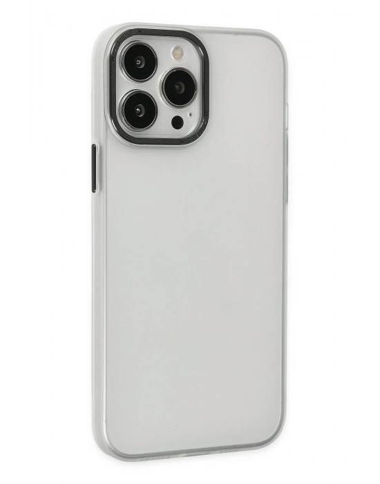 Newface iPhone 13 Pro Max Kılıf Modos Metal Kapak - Şeffaf