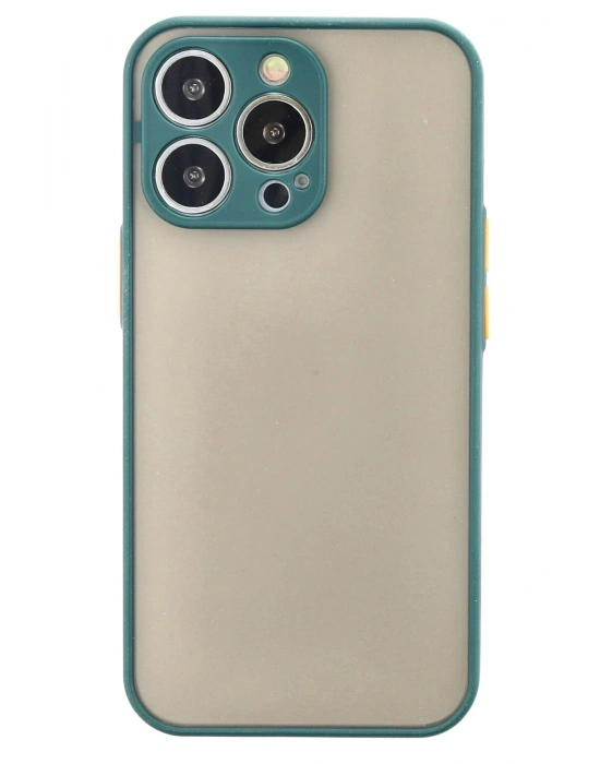 Newface iPhone 13 Pro Max Kılıf Montreal Silikon Kapak - Yeşil