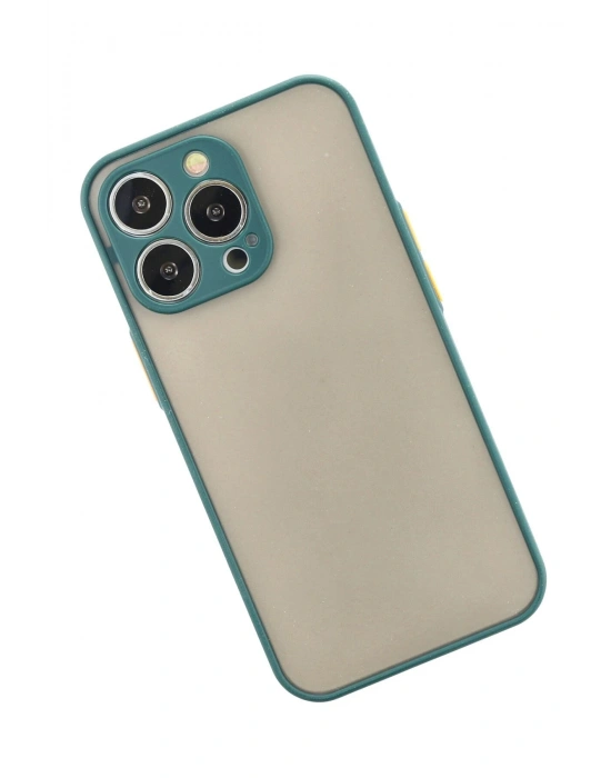 Newface iPhone 13 Pro Max Kılıf Montreal Silikon Kapak - Yeşil