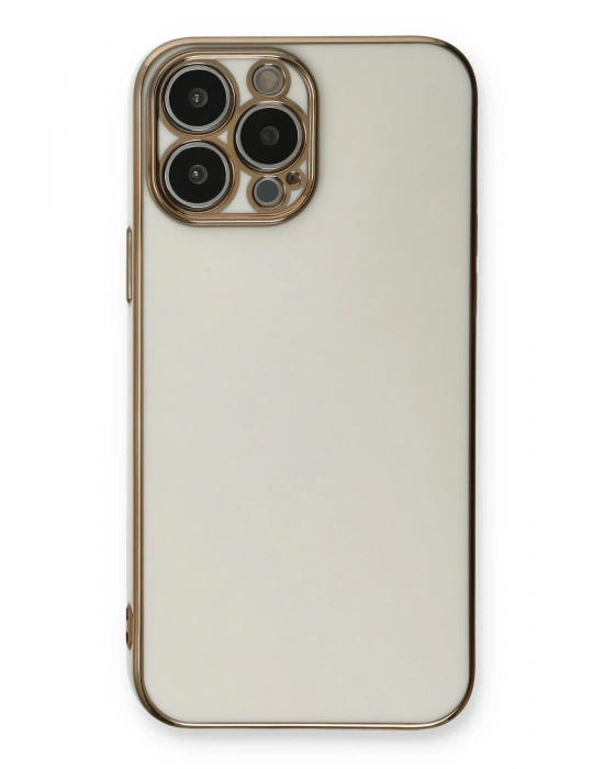 Newface iPhone 13 Pro Max Kılıf Volet Silikon - Beyaz