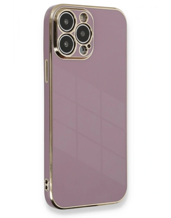 Newface iPhone 13 Pro Max Kılıf Volet Silikon - Mor