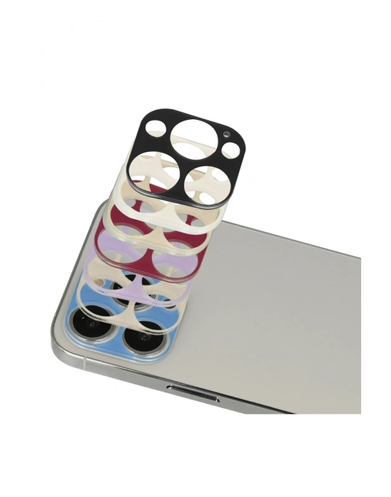 Newface iPhone 13 Pro Max Rainbow Kamera Lens Koruma Cam - Rose Gold