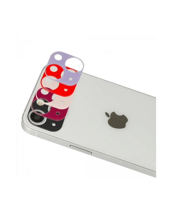 Newface iPhone 13 Rainbow Kamera Lens Koruma Cam - Siyah