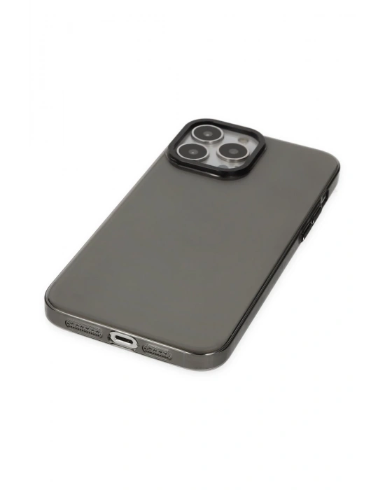 Newface iPhone 14 Pro Kılıf Anka PC Sert Metal Kapak - Siyah