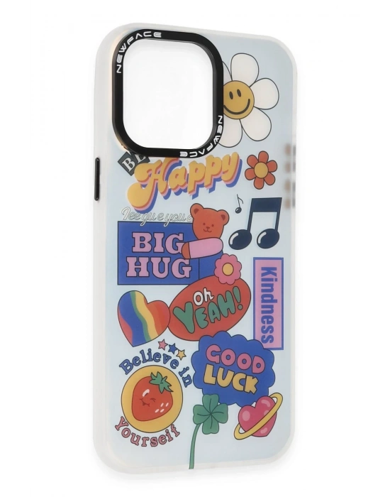 Newface iPhone 14 Pro Kılıf Estoril Desenli Kapak - Estoril - 15