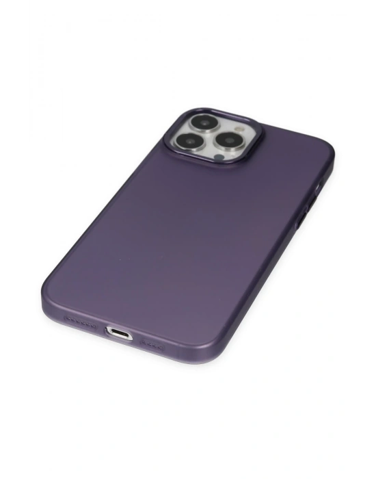 Newface iPhone 14 Pro Kılıf Modos Metal Kapak - Derin Mor