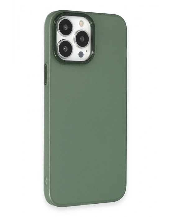 Newface iPhone 14 Pro Kılıf Modos Metal Kapak - Koyu Yeşil