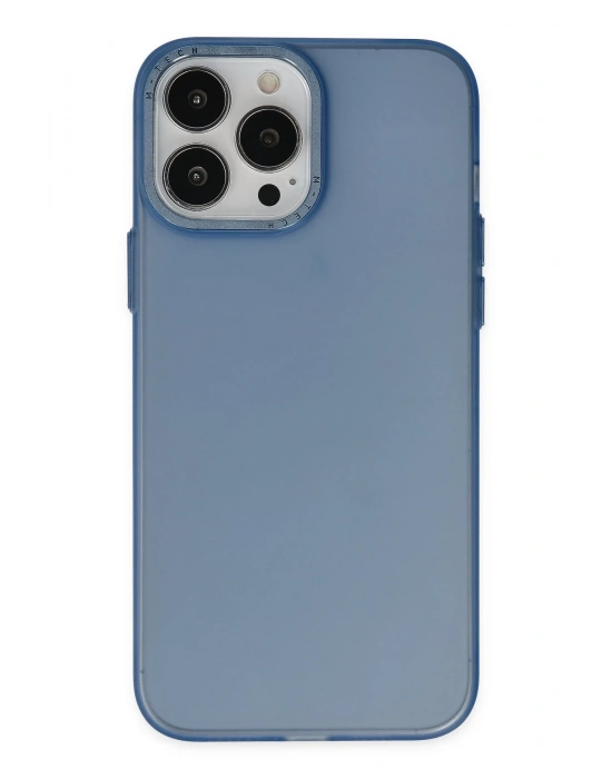 Newface iPhone 14 Pro Kılıf Modos Metal Kapak - Lacivert