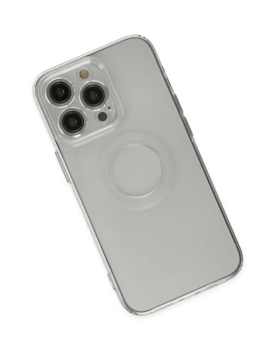 Newface iPhone 14 Pro Kılıf Santa Lens Silikon - Şeffaf