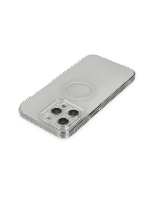 Newface iPhone 14 Pro Kılıf Santa Lens Silikon - Şeffaf