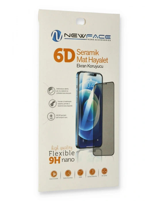 Newface iPhone 14 Pro Max 6D Mat Seramik Hayalet Nano Ekran Koruyucu