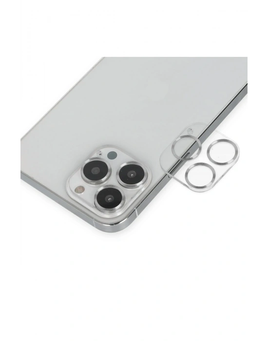 Newface iPhone 14 Pro Max Band Metal Kamera Lens - Gümüş