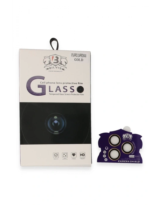 Newface iPhone 14 Pro Max Bilvis Titan Kamera Lens - Gold