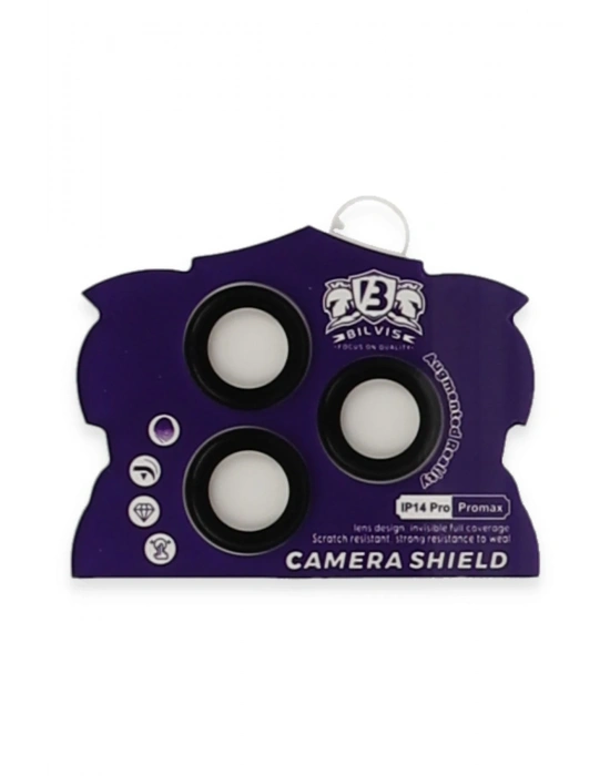 Newface iPhone 14 Pro Max Bilvis Titan Kamera Lens - Siyah