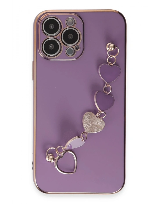 Newface iPhone 14 Pro Max Kılıf Esila Silikon - Mor