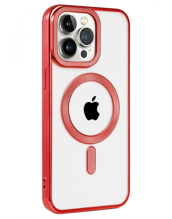 Newface iPhone 14 Pro Max Kılıf Kronos Magsafe Kapak - Kırmızı