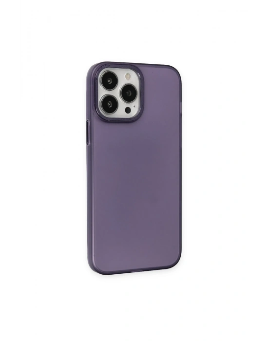 Newface iPhone 14 Pro Max Kılıf Modos Metal Kapak - Derin Mor