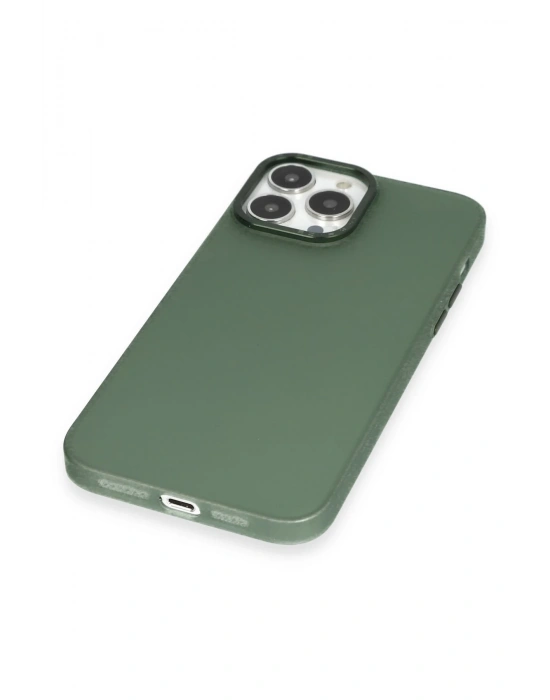 Newface iPhone 14 Pro Max Kılıf Modos Metal Kapak - Koyu Yeşil