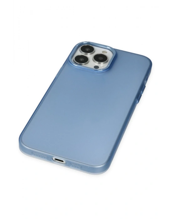 Newface iPhone 14 Pro Max Kılıf Modos Metal Kapak - Mavi