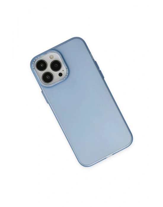 Newface iPhone 14 Pro Max Kılıf Modos Metal Kapak - Mavi