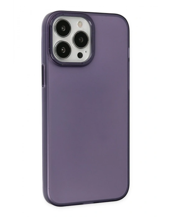 Newface iPhone 14 Pro Max Kılıf Modos Metal Kapak - Mor