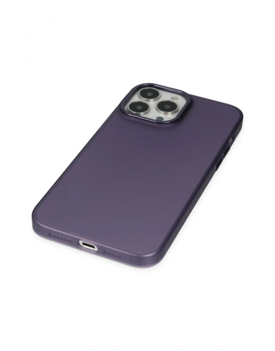 Newface iPhone 14 Pro Max Kılıf Modos Metal Kapak - Mor