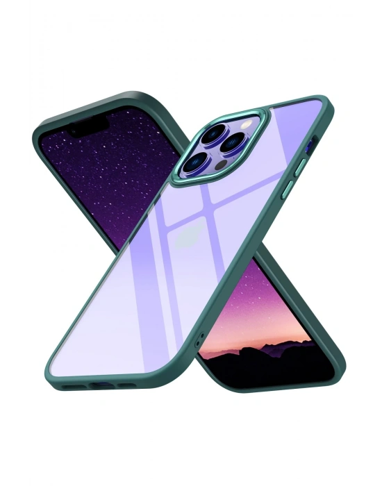 Newface iPhone 14 Pro Max Kılıf Power Silikon - Koyu Yeşil