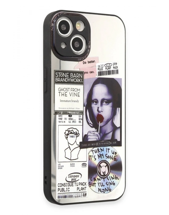 Newface iPhone 15 Kılıf Mirror Desenli Kapak - Mirror - 2