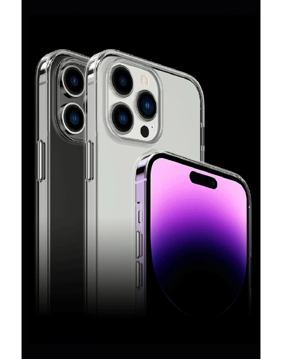 Newface iPhone 15 Pro Kılıf Tron Şeffaf Magsafe Kapak - Şeffaf