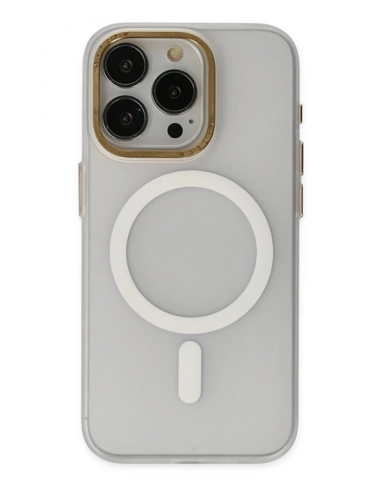 Newface iPhone 15 Pro Max Kılıf Lodos Magneticsafe Mat Kapak - Şeffaf