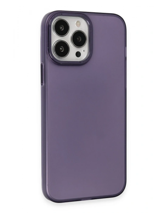 Newface iPhone 15 Pro Max Kılıf Modos Metal Kapak - Derin Mor