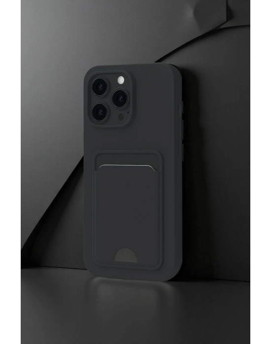 Newface iPhone 16 Pro Kılıf Kelvin Kartvizitli Silikon - Derin Mor