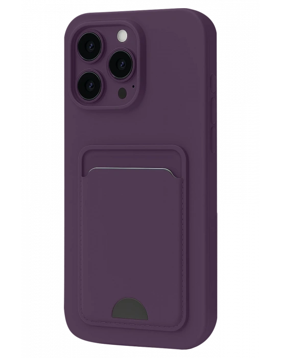 Newface iPhone 16 Pro Max Kılıf Kelvin Kartvizitli Silikon - Derin Mor