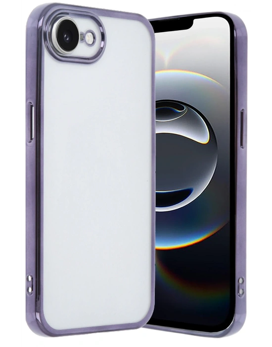 Newface iPhone 16E Kılıf Razer Lensli Silikon - Mor