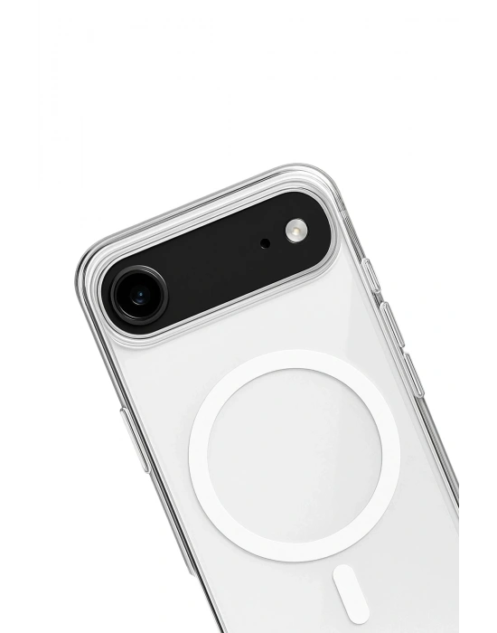 Newface iPhone 17 Air Kılıf Magneticsafe Şeffaf Silikon - Şeffaf