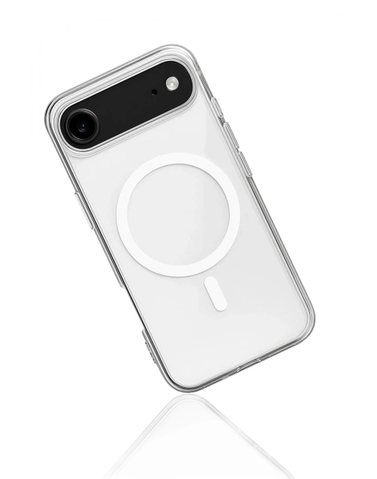 Newface iPhone 17 Air Kılıf Magneticsafe Şeffaf Silikon - Şeffaf