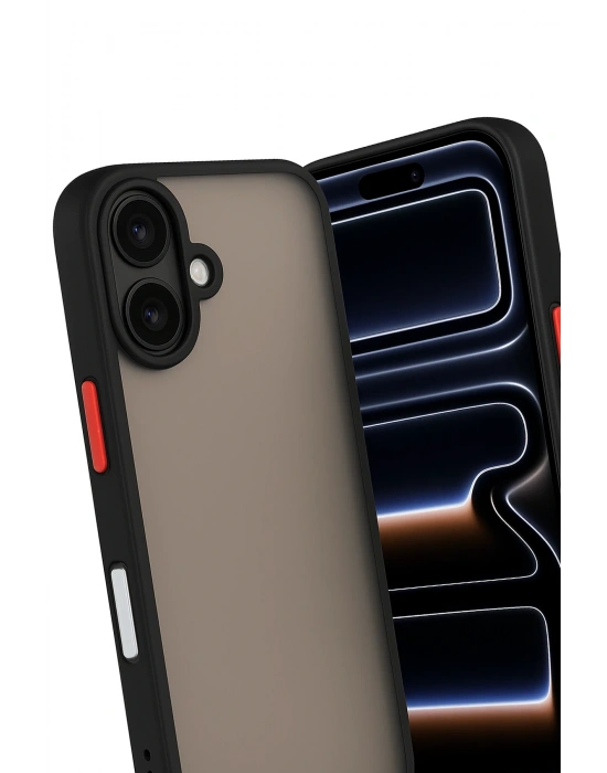 Newface iPhone 17 Kılıf Montreal Silikon Kapak - Siyah