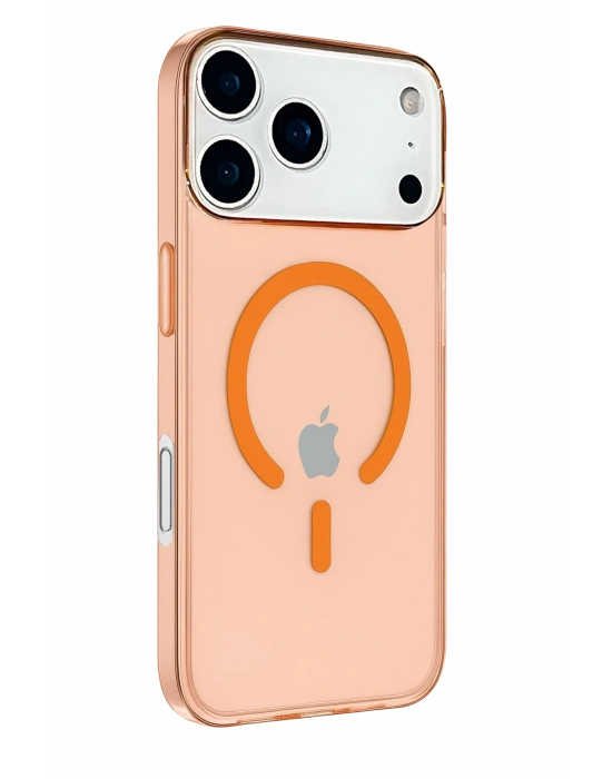 Newface iPhone 17 Pro Kılıf Pc Real Magsafe Kapak - Turuncu