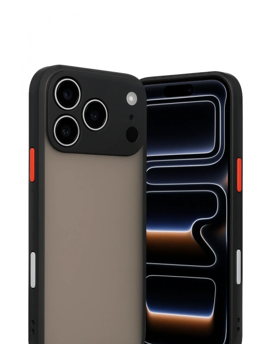 Newface iPhone 17 Pro Max Kılıf Montreal Silikon Kapak - Siyah