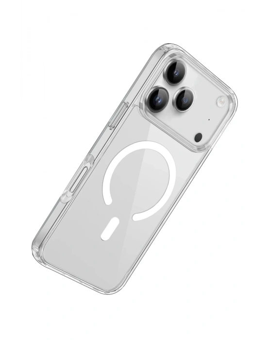 Newface iPhone 17 Pro Max Kılıf Pc Real Magsafe Kapak - Şeffaf