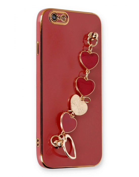 Newface iPhone 6 Kılıf Esila Silikon - Kırmızı