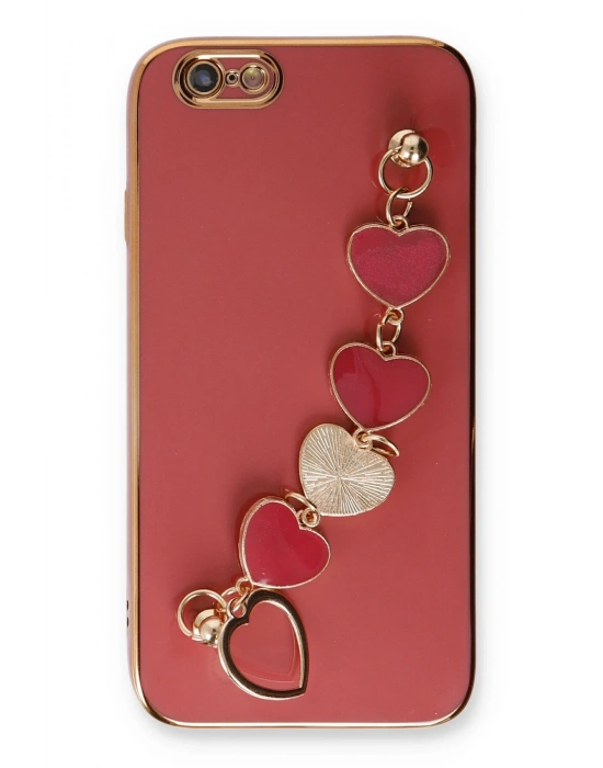 Newface iPhone 6 Kılıf Esila Silikon - Kırmızı